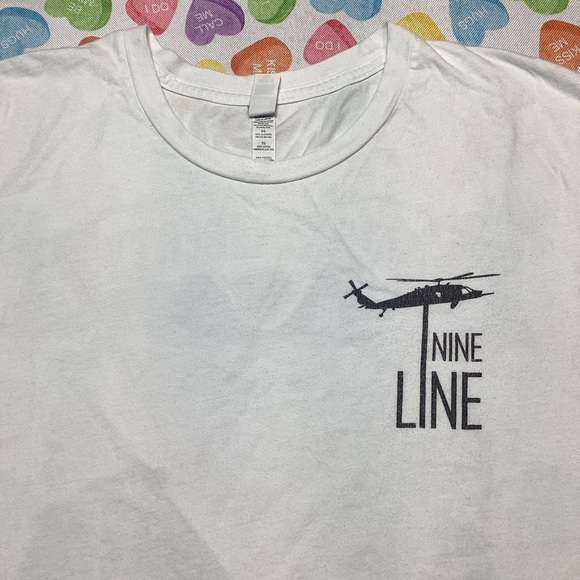 Nine Line Men’s White Tshirt Back print “GIVE ME LIBERTY OR GIVE ME DEATH” - Picture 3 of 6